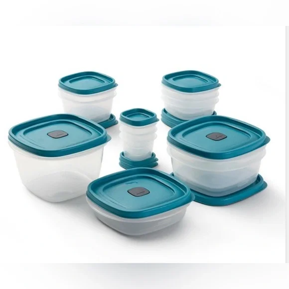 Rubbermaid 24pc Easy Find Lids Food Storage Container Set Peacock: Teal color - Picture 1 of 4